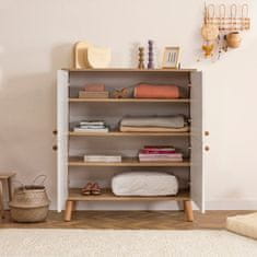 Woody Fashion Višenamjenski ormarić, Sonomo Žuta boja Bijela boja, Posy