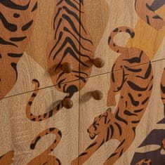 Woody Fashion Višenamjenski ormarić, Sonomo naranča Bordo crvena, Tigris