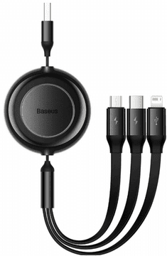 BASEUS kabel USB 3u1, Type-C, Lightning, Micro, 1,1 m, 3,5 A (CAMJ010001)