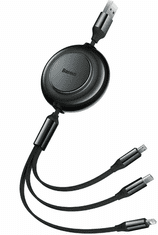 BASEUS kabel USB 3u1, Type-C, Lightning, Micro, 1,1 m, 3,5 A (CAMJ010001)