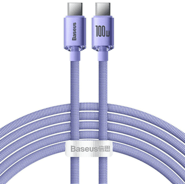 BASEUS USB-C - USB-C kabel, 2 m, 100 W, ljubičasti (CAJY000705)