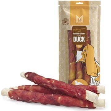 Mersjo XXL igračka za žvakanje 25 cm od goveđe kože s pačjim prsima, poslastica za pse, Mersjo, 240 g