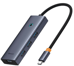 BASEUS priključna stanica, 4u1, 3x USB 3.0, 1x RJ45 (B0005280A813-00)