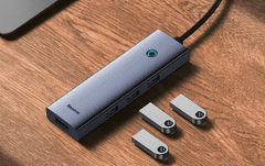 BASEUS priključna stanica, 4u1, 3x USB 3.0, 1x RJ45 (B0005280A813-00)