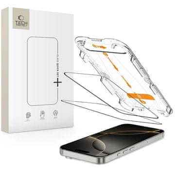 Tech-protect Quick Set 2x zaštitno staklo za iPhone 16 Pro Max, crno