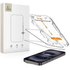 Tech-protect Quick Set 2x zaštitno staklo za iPhone 15 / 16, crno