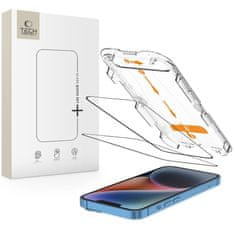 Tech-protect Quick Set 2x zaštitno staklo za iPhone 13 / 13 Pro / 14 / 16e, crno