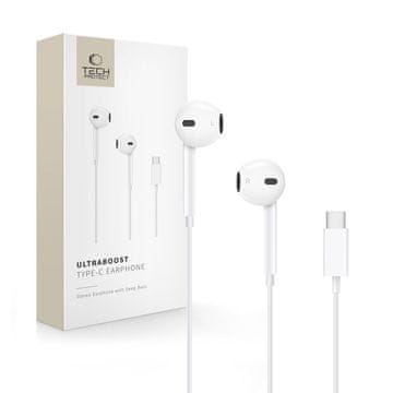 Tech-protect Ultraboost slušalice USB-C, bijela