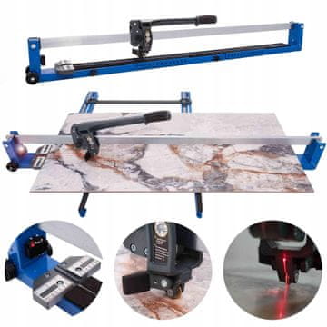 GEKO PRO jednostruki veliki keramički rezač do 1200 mm na kotačima + laser