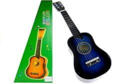 Lean-toys Klasična drvena gitara za djecu plava 60cm