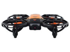 Lean-toys Baterija. LED dron za početnike 12 cm narančaste boje