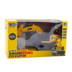 Lean-toys Baterija. Daljinski upravljani gusjenični bager 6 kanala 27MHz 34cm