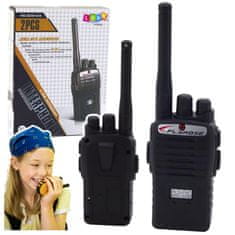 Lean-toys Set od dvije dječje walkie-talkie stanice, domet do 60 m, crne