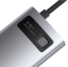 BASEUS priključna stanica, 4u1, HDMI, USB, siva (CAHUB-CY0G)
