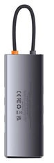 BASEUS Metal Gleam priključna stanica, 7u1, 3x USB 3.0, USB-C PD, 2x HDMI, RJ-45 (WKWG040113)