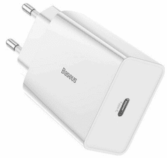 BASEUS Mini brzi kućni punjač, USB-C, 20W, bijeli (CCFS-SN02)