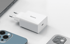 BASEUS Mini brzi kućni punjač, USB-C, 20W, bijeli (CCFS-SN02)