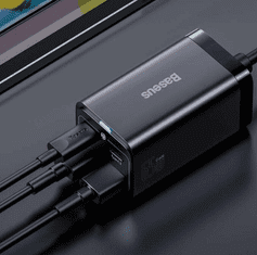BASEUS Brzi punjač GaN3 Pro kućni punjač, 65W, crni (CCGP040101)