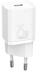 BASEUS Super Si brzi kućni punjač, 25W, bijeli (CCSP020102)