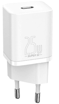 BASEUS Super Si brzi kućni punjač, 25W, bijeli (CCSP020102)