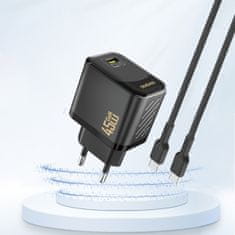 DUDAO A28 GaN punjač USB-C 45W, crno