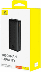 BASEUS Prijenosna baterija Airpow, brzo punjenje, 20000 mAh, 20 W (P10022804113-00)
