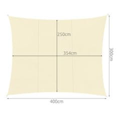 MG Sunshade Sail sunčano jedro 4x3m, bež