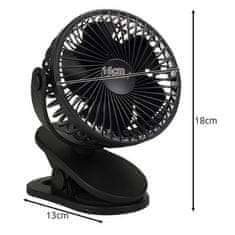 MG Clip bežični stolni ventilator, crno