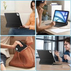 Tech-protect Smartcase Magnetic maskica s tipkovnicom za iPad Air 10.9'' 4-5gen 2020-2022 / 11'' 6-7gen 2024-2025, crno