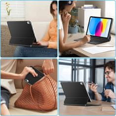 Tech-protect Smartcase Magnetic maskica s tipkovnicom za iPad 10.9'' 10gen 2022 / 11'' 11gen 2025, crno