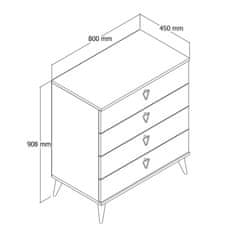 Woody Fashion Komoda VERSA, Versa-Ce 3612