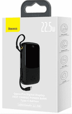 BASEUS Prijenosna baterija Qpow Pro+, 10.000 mAh, 22,5 W, tip C (P10067101113-00)