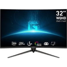 MSI Mag G32CQ5P monitor, 31.5, WQHD, VA, 170Hz, 1ms, zakrivljeni, crni (9S6-3DB44H-027)