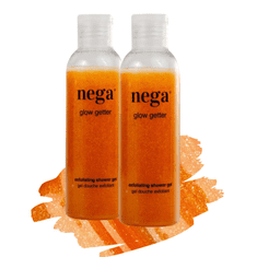 Nega Cosmetics 2x 100% prirodni piling gel za tijelo s ljuskama oraha, kokosovim i jojobinim uljem, veganski, za glatku i sjajnu kožu, 2x150 ml, GlowGetter, 2