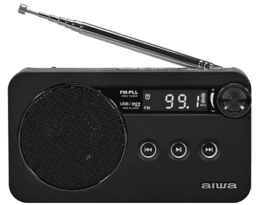AIWA prijenosni radio s RDS funkcijom, crni (RS-77PILL/BK)