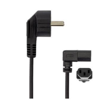 S-box Kabel za napajanje 220V EURO 2m - kutni crni