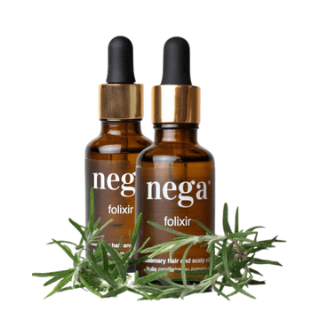 Nega Cosmetics Prirodni serum za brži rast kose, prirodni serum za kosu s ružmarinom, mentom i vitaminom E, protiv ispadanja i za jačanje vlasišta, 30 ml, Folixir