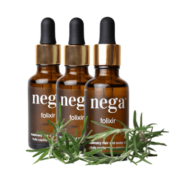 Nega Cosmetics Prirodni serum za brži rast kose, prirodni serum za kosu s ružmarinom, mentom i vitaminom E, protiv ispadanja i za jačanje vlasišta, 30 ml, Folixir