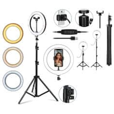 MG Selfie Ring Fill svjetlosni prsten 10'' + stativ 1.8m, crno