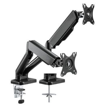 Uvi Desk VESA nosač s plinskom oprugom za dva monitora, od 43,18 cm (17) do 81,28 cm (32) (UVIDVGSDM) - otvorena ambalaža