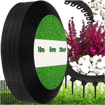 MG Garden Border vrtni rubnik 10m / 6cm, crno