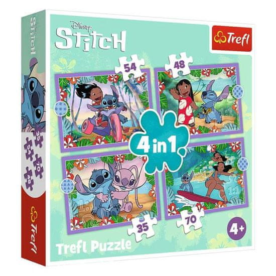 Trefl 4-u-1 slagalica, Lilo i Stich Zabavni dan, 207/1 (34633)