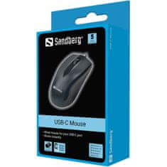 Sandberg miš, USB-C, 3 tipke, 120DPI, crni (631-04)