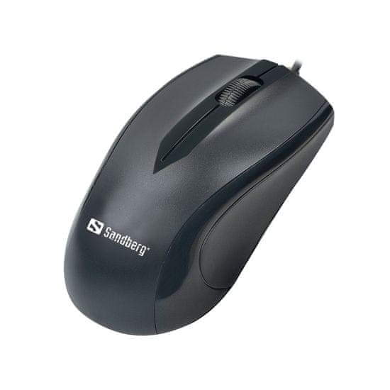 Sandberg miš, USB-C, 3 tipke, 120DPI, crni (631-04)