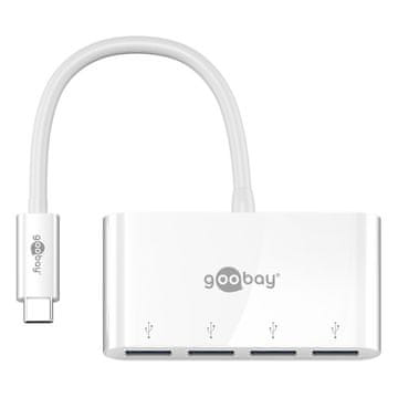 Goobay USB-C / 3x USB 3.0 bijeli multi-adapter