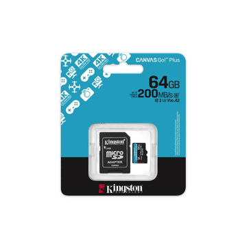 Kingston SPOMINSKA KARTICA 64GB 4K microSD (2v1 MICRO-SDXC) 200MB/s