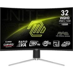 MSI MAG 325CQRF QD E2 monitor za igranje, WQHD, 180Hz, zakrivljeni