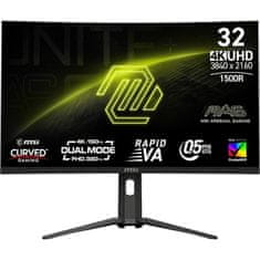 MSI MAG 321CUPDF monitor, UHD, VA, 160 Hz, crni