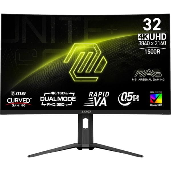 Ukrivljen Gaming Monitor z Dvojnim Načinom Delovanja