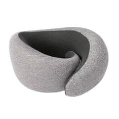 SOLFIT® Putni jastuk za vrat od memorijske pjene, ergonomski i kompaktan za avion, vlak i autobus | NECKIFY